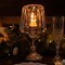 2 Gold Clear Metal Votive Candle Holders Crystal Glass Lamp Shade